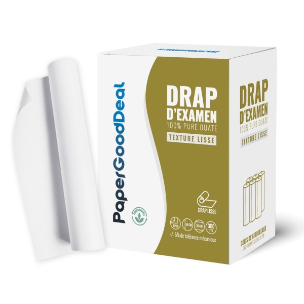 6 Rouleaux compact de 300 feuilles 50x35cm draps d'examen pour table medical-massage-soins ésthétique-ostéopathe .