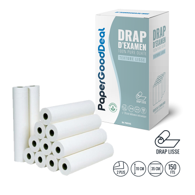 drap d'examen MEDICAL 70x35 150 formats  PGD7035 PAPERGOODDEAL