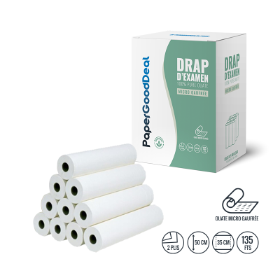 drap d'examen micro gaufré MEDICAL 50x35 135 formats GC50 PAPERGOODDEAL drap d'examen micro gaufré MEDICAL 50x35 135 formats GC50 PAPERGOODDEAL
