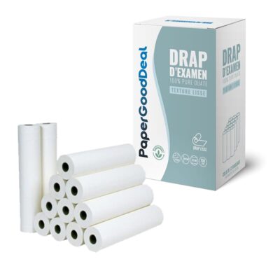 Rouleau drap d'examen jetable lisse 70 cm ouate