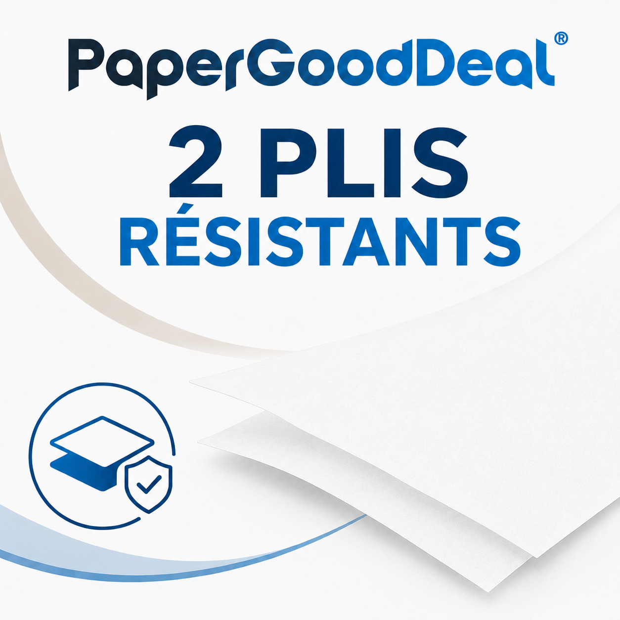 Illustration des deux plis du drap d’examen en pure ouate PGD6035