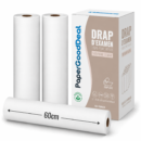 Rouleaux de drap d’examen lisse de 60 cm et carton PaperGoodDeal PGD6035 de 12 rouleaux