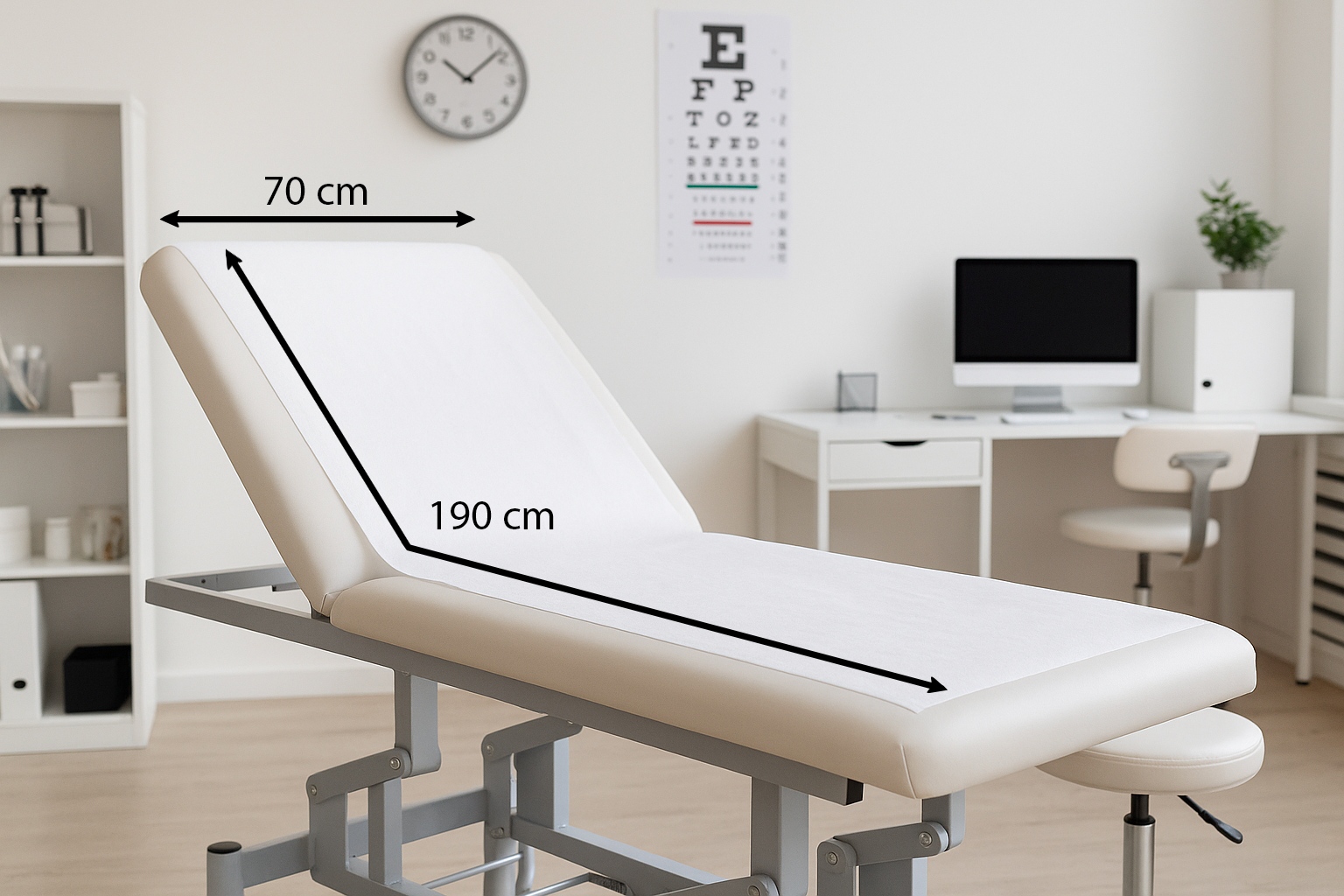 12 Rouleaux – Drap d’Examen Papier Médical 70 cm – Prédécoupe Longue 1,90 m – Grande Largeur – 30 Formats/rouleau Usage Professionnel – Table Massage, Kinésithérapie, Ostéopathe, Cabinet Médical – Image 5
