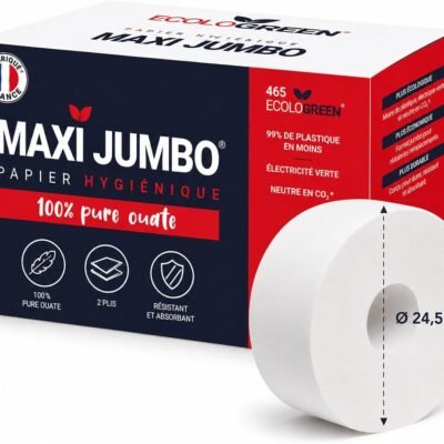 Papier toilette Maxi Jumbo – 6 rouleaux de 350 m – 2 plis