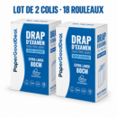 Drap d’examen gaufré 80 cm – 9 rouleaux de 135 feuilles - 2 colis (18 rouleaux)