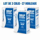 Drap d’examen gaufré 80 cm – 9 rouleaux de 135 feuilles - 3 colis (27 rouleaux)